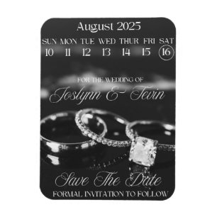 Imán Boda Personalizada Guardar El Magnate De Calendari