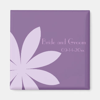 Imán Boda Purple Daisy Flower