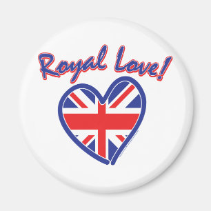 Imán Boda real, amor real, corazón de Union Jack