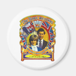 Imán Boda real Charles y Di del Punk Vintage 80