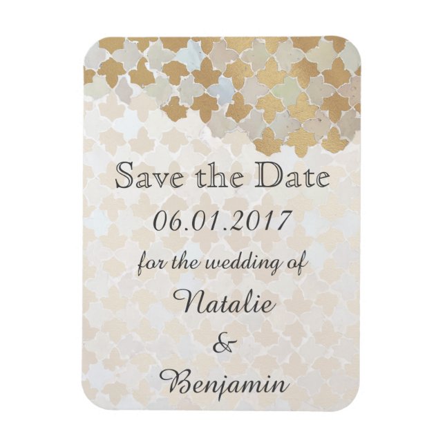 Imán Boda Rustic Romance | Guardar la fecha (Vertical)