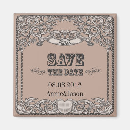 Imán boda rústica de campo occidental