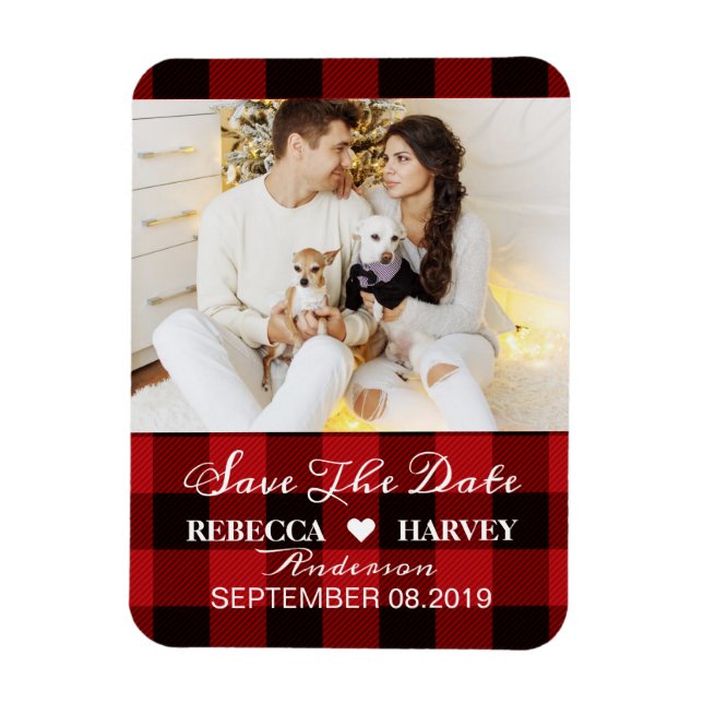 Imán boda rústica de invierno de barrera búfala salva l (Vertical)