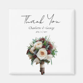 Imán Boda Rústico Bouquet Flower Wedding Favors