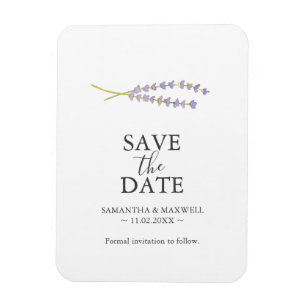 Imán Boda Salvar La Fecha Magnetoscopio Lavanda
