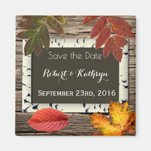 Imán Boda "Save the Date" de otoño
