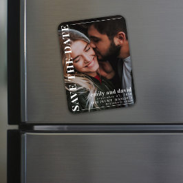 Imán Boda Sencilla Foto Moderna Save the Date