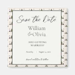 Imán Boda simple de patrones de bosques de Moda rusa