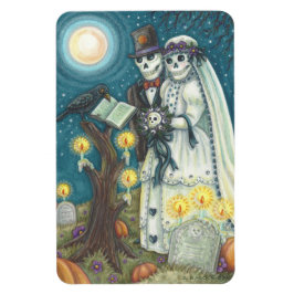 Imán Boda SKELETON EN Rectángulo CEMETERY MAGNET