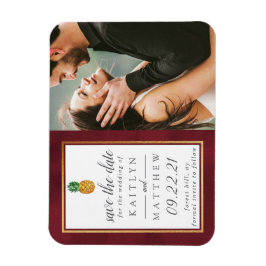 Imán Boda Tropical De Piña Salva La Fecha Magnet