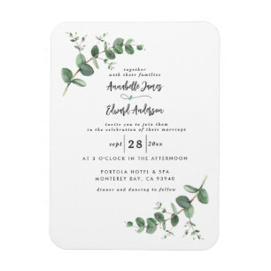 Imán Boda vegetación Eucalyptus invitación de escritura