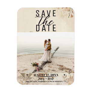 Imán Boda Vintage Delicate Floral Boho Botánico