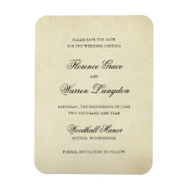 Imán Boda Vintage Elegante Guardar la Fecha