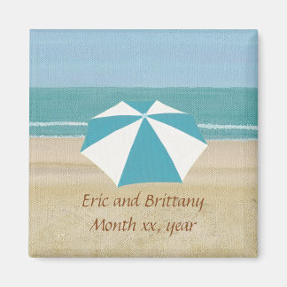 Imán Bodas de la playa personalizada Save the Date Magn
