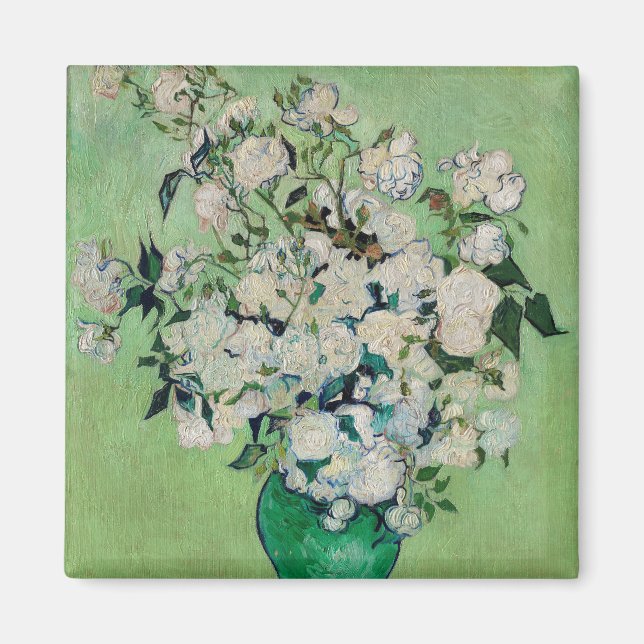 Imán Bodegón Rosas en un jarrón de Vincent van Gogh (Frente)