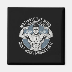 Imán Bodybuilder Old School Vintage Deportes de peso B
