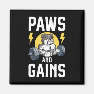 Imán Bodybuilder Perro Lover Gym Wear Fitness Workout B