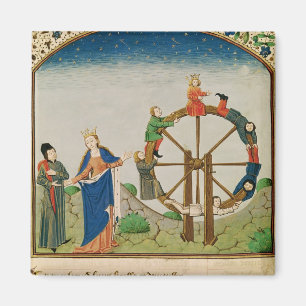 Imán Boethius con la rueda de la fortuna