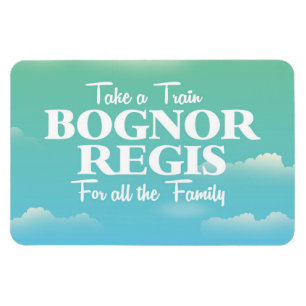 Imán Bognor Regis poster de viajes vintage
