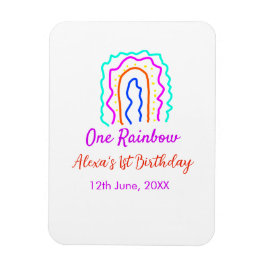 Imán Boho Arcoiris, un niño de cumpleaños, retro brilla
