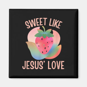 Imán Boho Cristiano Fresa Dulce Como Jesús Amor Por