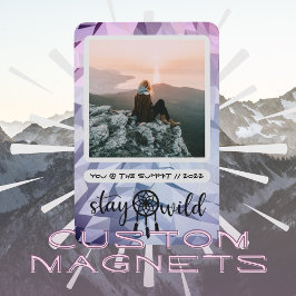 Imán Boho Dreamcatcher Stay Wild Photo Magnet