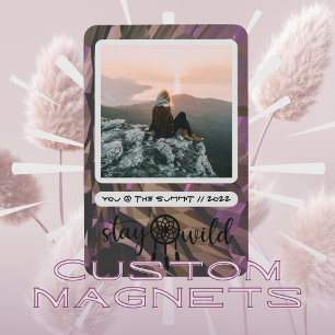 Imán Boho Dreamcatcher Stay Wild Photo Magnet