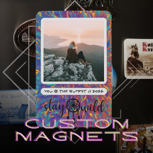 Imán Boho Dreamcatcher Stay Wild Photo Magnet