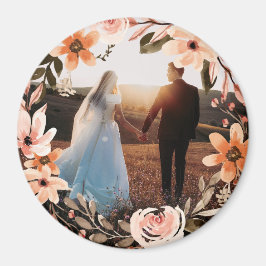 Imán Boho Floral Acuarela Personalizado 