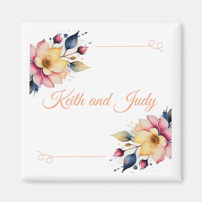 Imán Boho Floral Peachy (Frente)