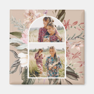 Imán Boho Floral Two Photo