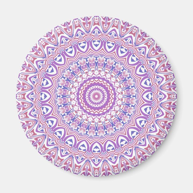 Imán Boho Hippie Funky Groovy Bohemian Kaleidoscope (Frente)