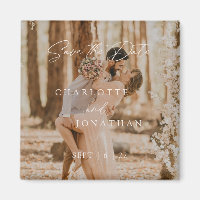 Boho Modern Simple Photo Wedding Salva La Fecha