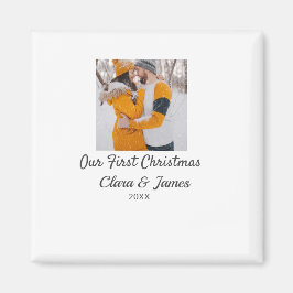 Imán Boho moderno nuestro primer nombre de pareja de fo