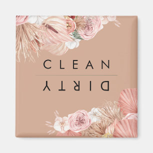 Imán Boho Multicolor Collage floral Beige Magnet