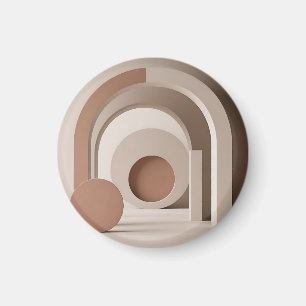 Imán Boho Neutral Arco Geométrico Moderno 