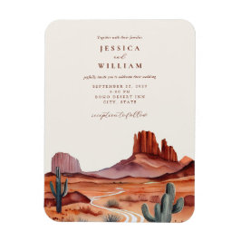 Imán Boho Watercolor Desert Wedting Magnet