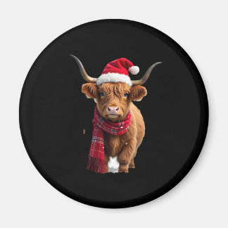 Imán Boho Xmas Christmas Highland Cow T-Shirt (3)