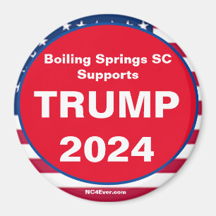 Imán Boiling Springs SC Admite Patriotic TRUMP 2024
