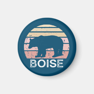 Imán Boise Idaho Retro Bear