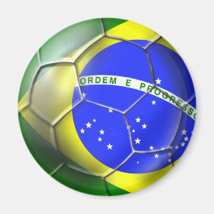 Imán Bola brasileña de la bandera del fútbol de la
