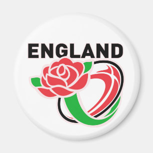Imán Bola color de rosa inglesa de Inglaterra del rugbi