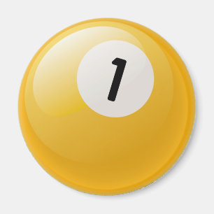 IMÁN BOLA DE BILLAR DEL NÚMERO UNO