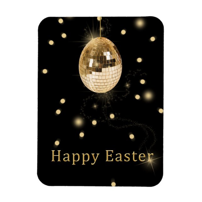Imán Bola de disco de oro de Pascua (Vertical)