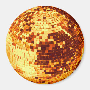 Imán bola de disco retro destello purpurina cumpleaños 