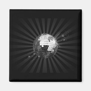 Imán Bola de discoteca del espejo en negro