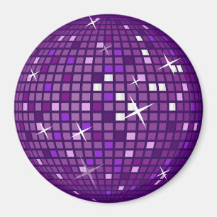 IMÁN BOLA DE DISCOTECA PÚRPURA DEL ESPEJO