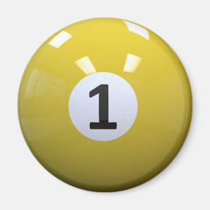 Imán Bola de piscina del billar de no. 1 del amarillo