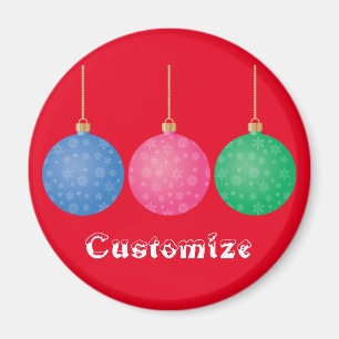 Imán Bolas de adorno de árbol de Navidad Thunder_Cove