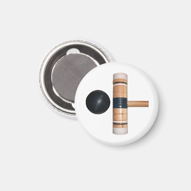 Imán Bolas de croquet y maleta (Anverso/Reverso)